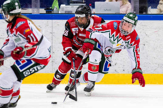 Malmö Redhawks Annie Svärd och Frölundas Sarah-Eve