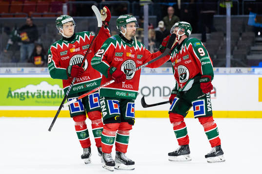 Frölundas Liam Dower Nilsson, Patrik Carlsson och Jan