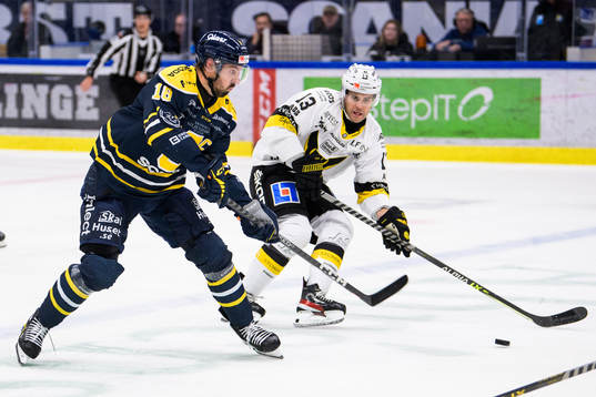 Södertäljes Linus Videll och Västerås Trevor Cheek