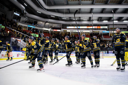 Södertäljes spelare jublar