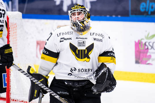 Västerås målvakt Johan Gustafsson deppar