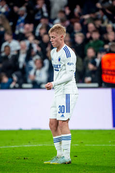 Hakon Arnar Haraldsson celebrates 1-1