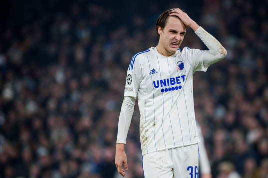 William Clem of FC Copenhagen looks dejected