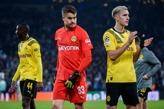 Alexander Meyer of Dortmund looks dejected