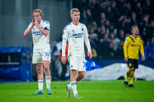 Hakon Arnar Haraldsson and Victor Kristiansen of FC