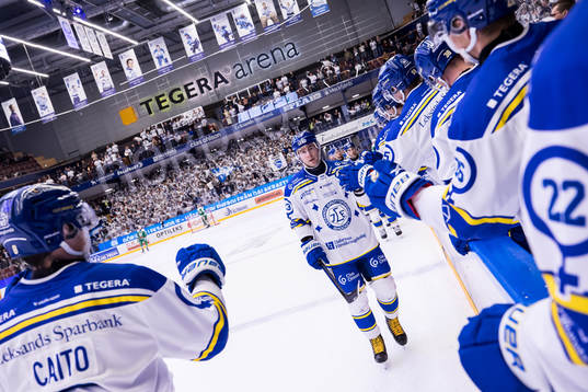 Leksands Mikael Ruohomaa jubel