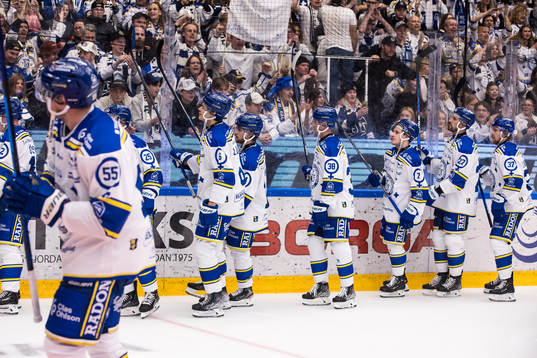 Leksands spelarna jubel