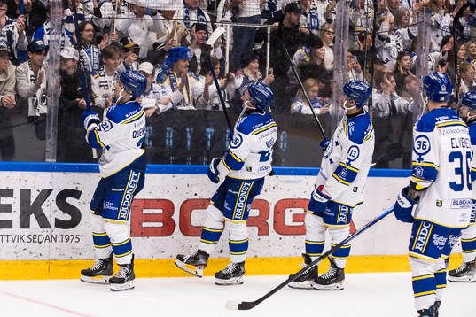 Leksands spelarna jubel