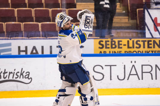 Leksands målvakt Mantas Armalis jubel
