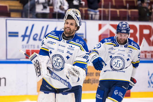 Leksands målvakt Mantas Armalis jubel