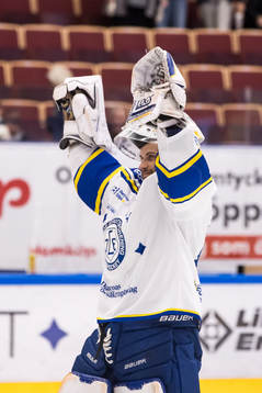 Leksands målvakt Mantas Armalis jubel