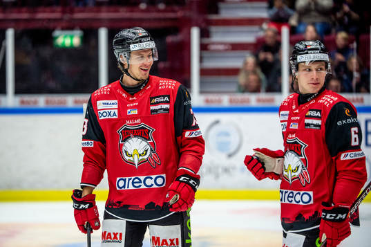Malmö Redhawks Adam Ollas Mattsson och Theodor Johnsson