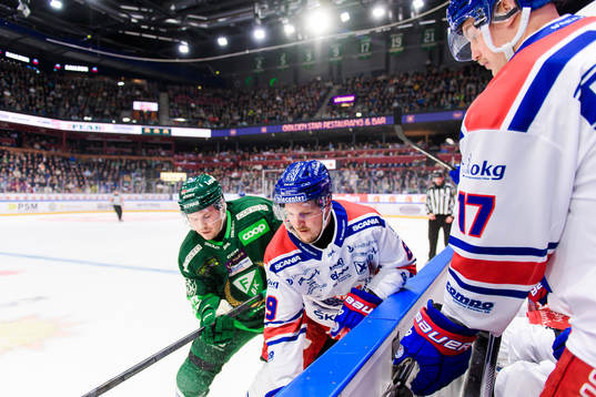 Färjestads Ville Pokka och Oskarshamns Patrik Karlkvist