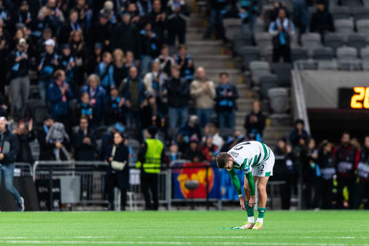 Sean Gannon of Shamrock Rovers looks dejected