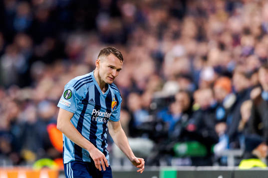 Piotr Johansson of Djurgården looks dejected