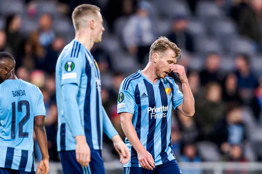 Rasmus Schuller of Djurgården looks dejected