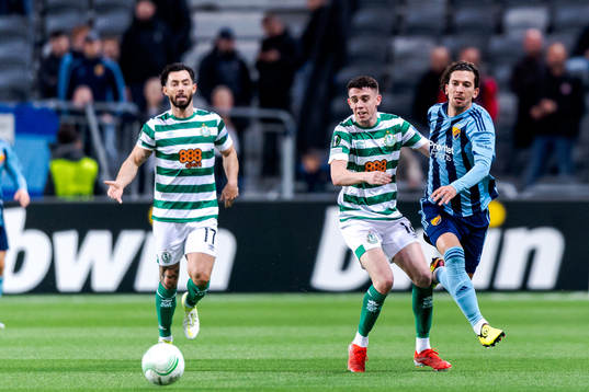 Richie Towell and Gary O Neill against Gustav Wikheim of