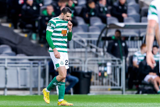 Neil Farrugia of Shamrock Rovers looks dejected