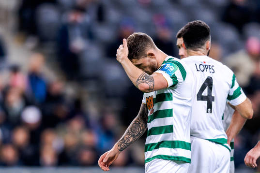 Lee Grace of Shamrock Rovers looks dejected