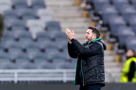 Head coach Stephen Bradley of Shamrock Rovers