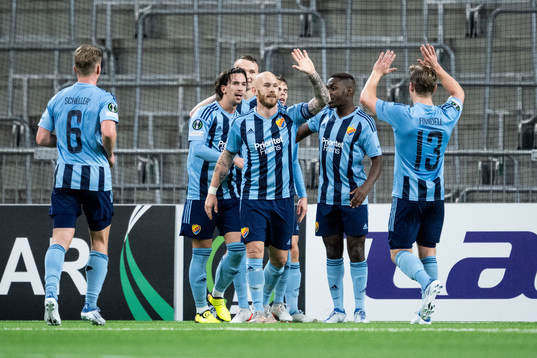 Magnus Eriksson of Djurgården celebrates with Hampus