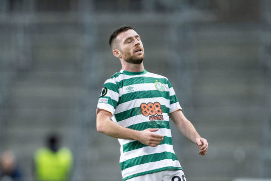 Jack Byrne of Shamrock Rovers looks dejected