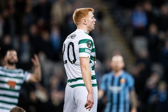 Rory Gaffney of Shamrock Rovers looks dejected