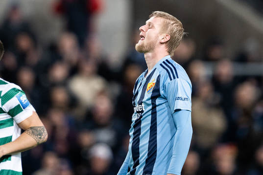 Kalle Holmberg of Djurgården looks dejected