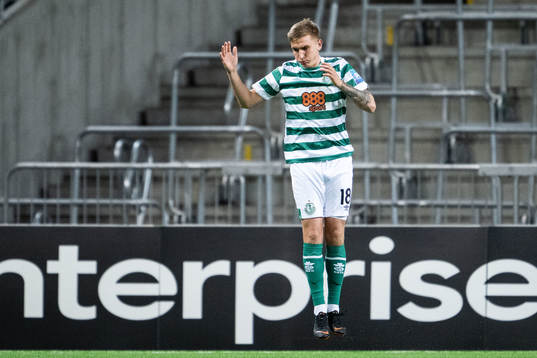 Viktor Serdeniuk of Shamrock Rovers looks dejected