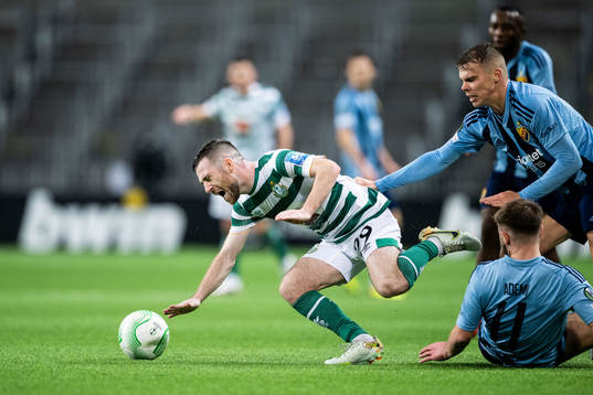 Jack Byrne of Shamrock Rovers in pain