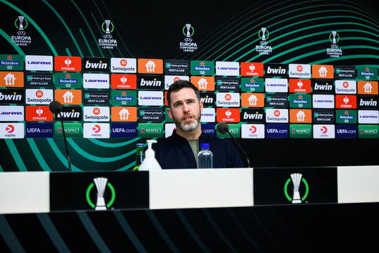 Head coach Stephen Bradley of Shamrock Rovers at a press
