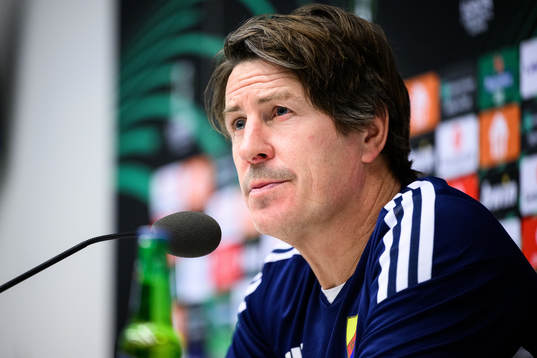 Head coach Thomas Lagerlöf of Djurgården at a press