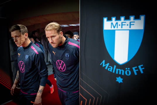 Søren Rieks and Ola Toivonen of Malmö FF