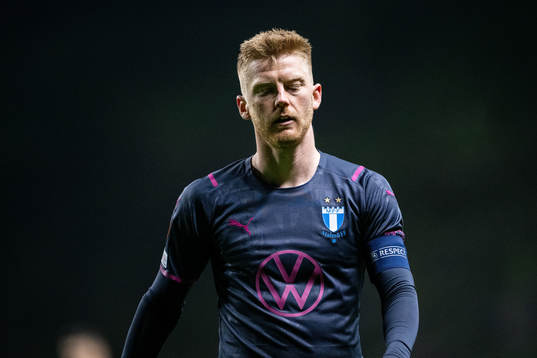 Anders Christiansen of Malmö FF looks dejected