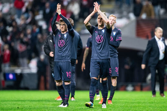Anders Christiansen and Søren Rieks of Malmö FF