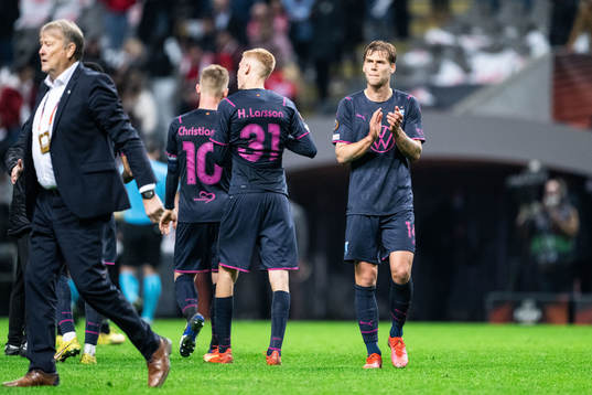 Felix Beijmo of Malmö FF looks dejected