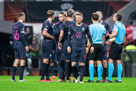 Anders Christiansen of Malmö FF looks dejected
