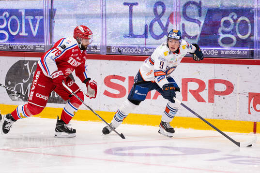 Timrås Robin Hanzl och Växjös Victor Stjernborg