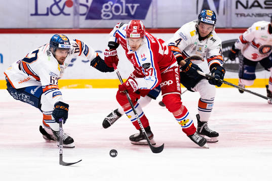 Växjös Manuel Ågren Keegan Lowe och Timrås Anton Wedin