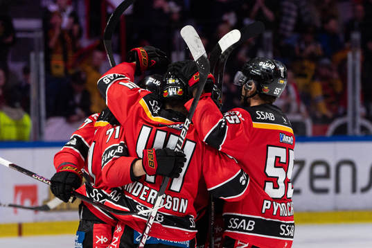 Luleås spelare jublar