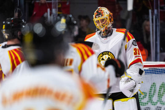 Brynäs målvakt Anders Lindbäck jublar