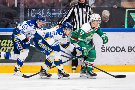 Leksands Kalle Östman och Leksands Jesper Kandergård och