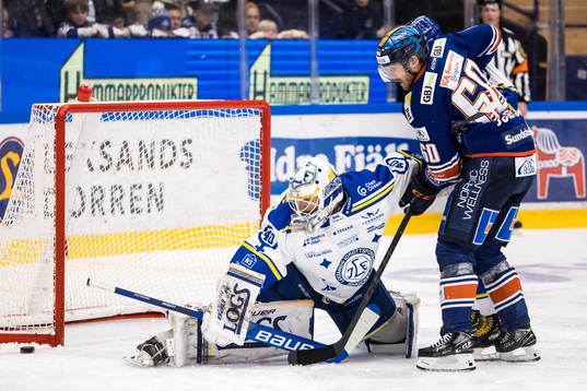Leksands målvakt Mantas Armalis och Växjös Erik Josefsson