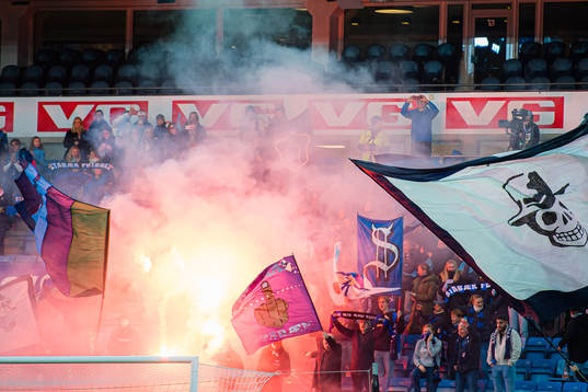 Spectators in the stands