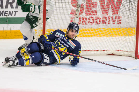HV71s Radan Lenc  ligger på isen