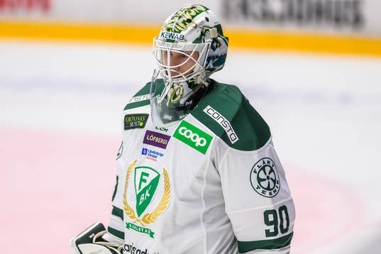 Färjestads målvakt Matthew Tomkins