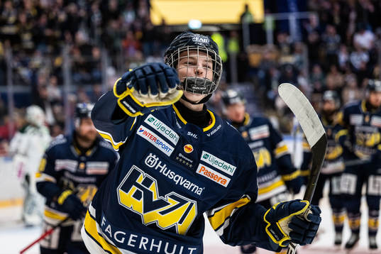 HV71s Oscar Fisker Molgaard jublar