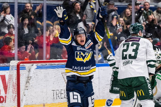 HV71s Daniel Glad jublar