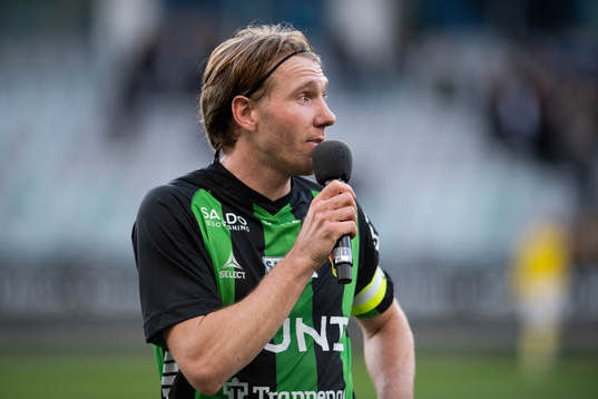 GAIS Lagkapten August Wängbergi halvtidspausen