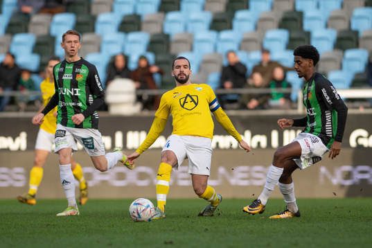 GAIS Julius Lindberg, IFK Malmös Filip Gustafsson och GAIS